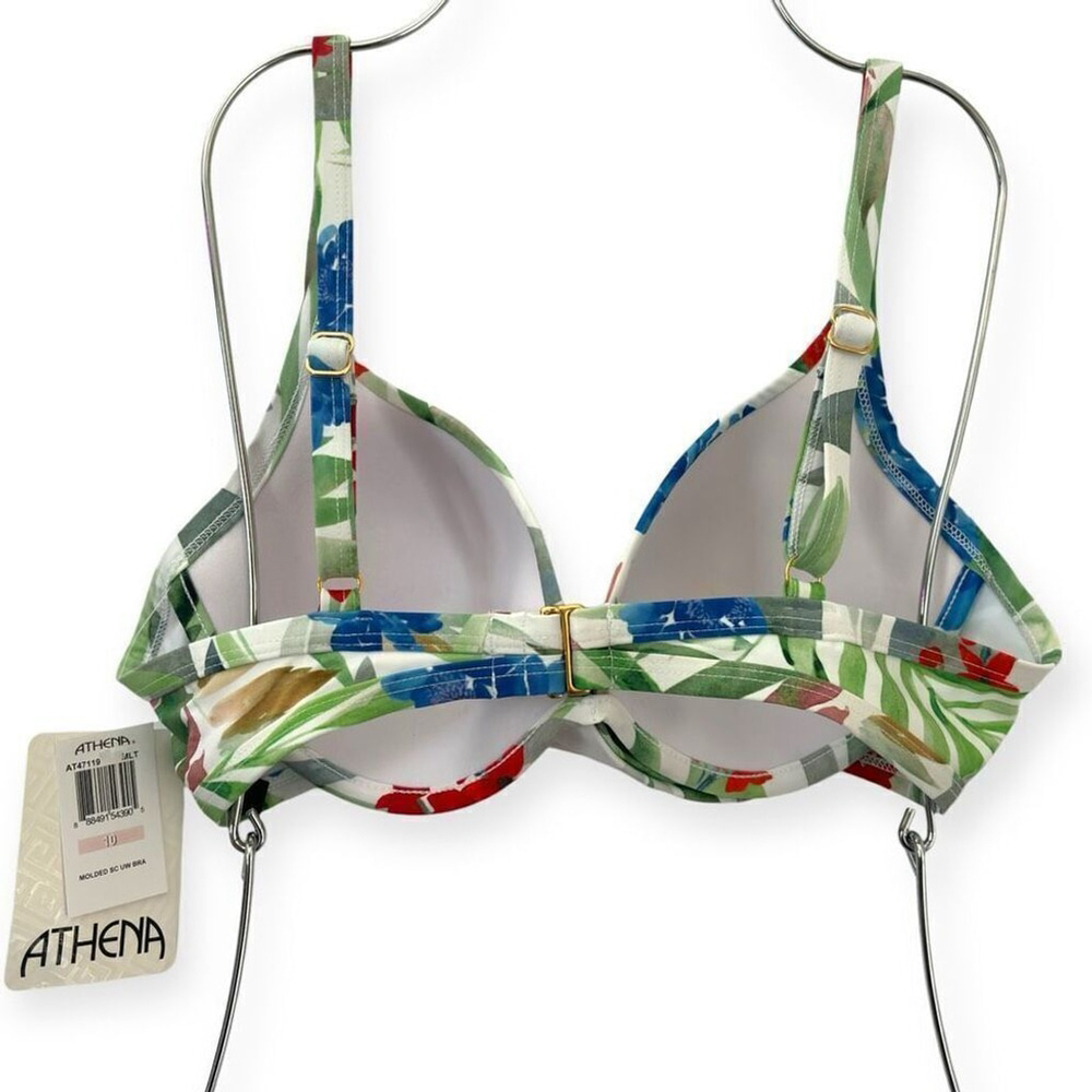 ATHENA Twist Padded Underwire Bikini Top in White Havana NEW - Picture 4 of 12